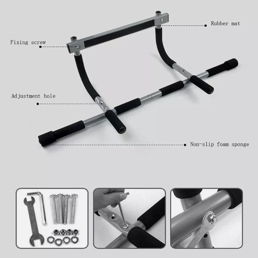 DOORWAY CHIN UP BAR PULL UP BAR SIT UP MULTI-FUNCTION HOME GYM TRAINING