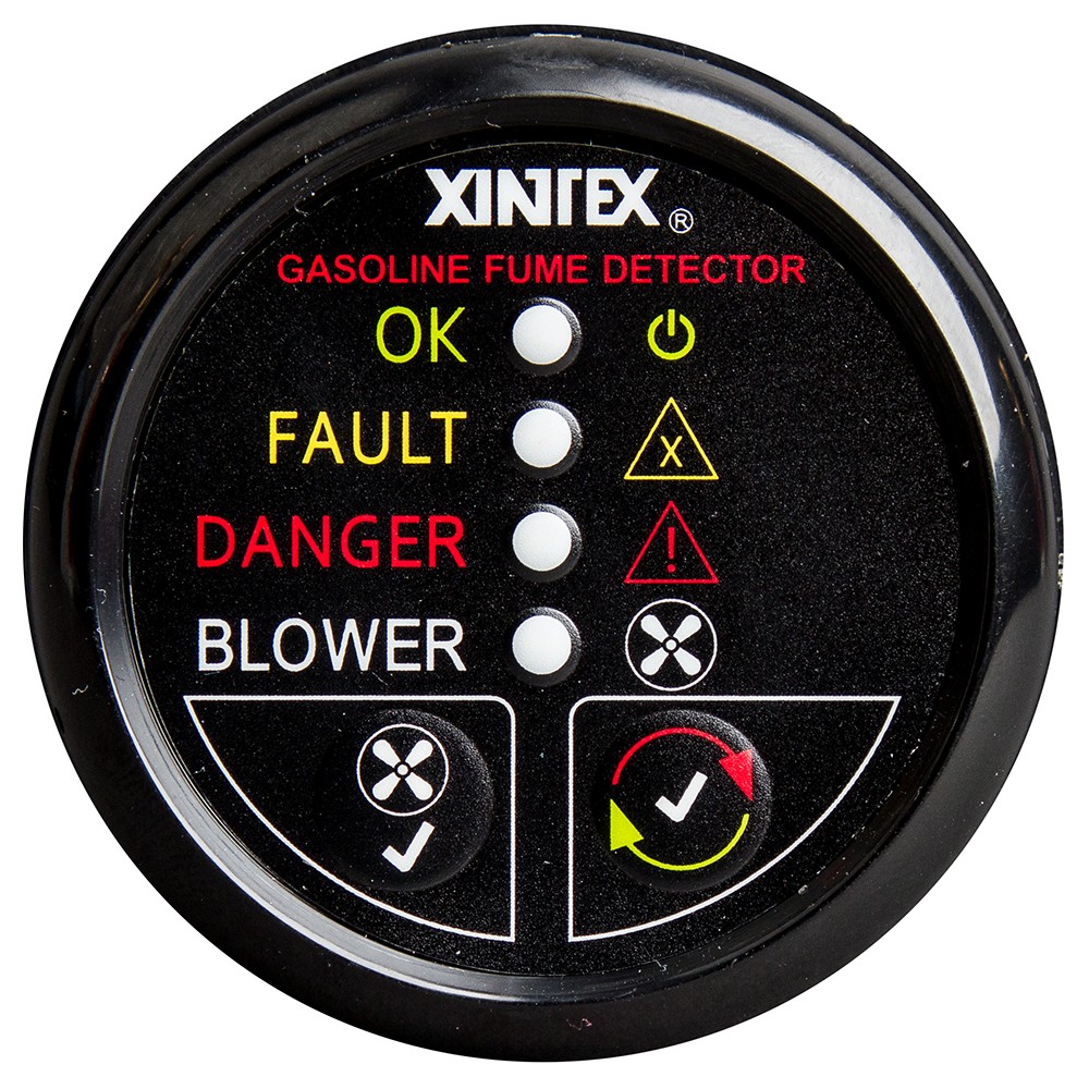 Xintex Gasoline Fume Detector+Blower Control+Plastic Sensor-Black Bezel Display