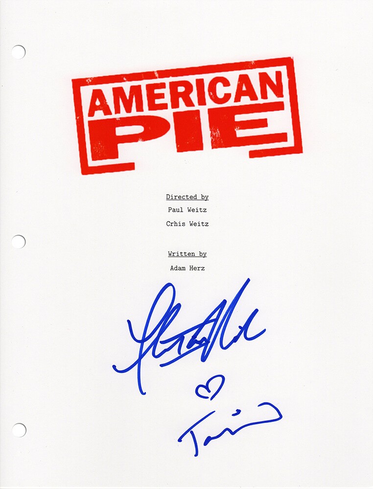 Tara Reid & Thomas Ian Nicholas Dual Signed American Pie Script Cover - (SS COA)