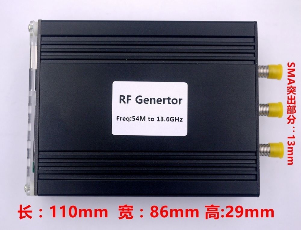 OLED digital ADF5355 54M-13.6GHz RF Source Generator Frequency Source moudle