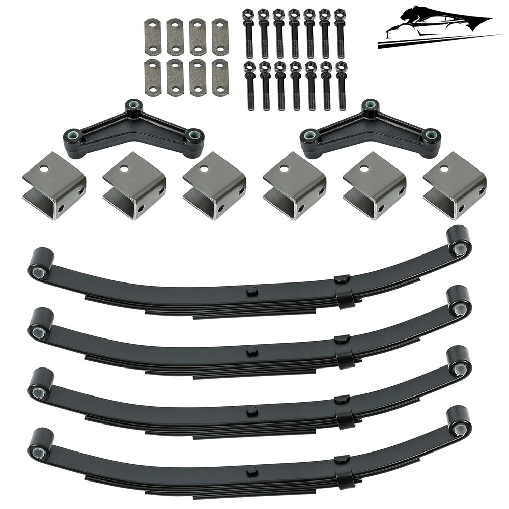 Tandem Trailer Axle Suspension Kit W/Leaf Spring  Equalizer Shackle Strap 3500LB