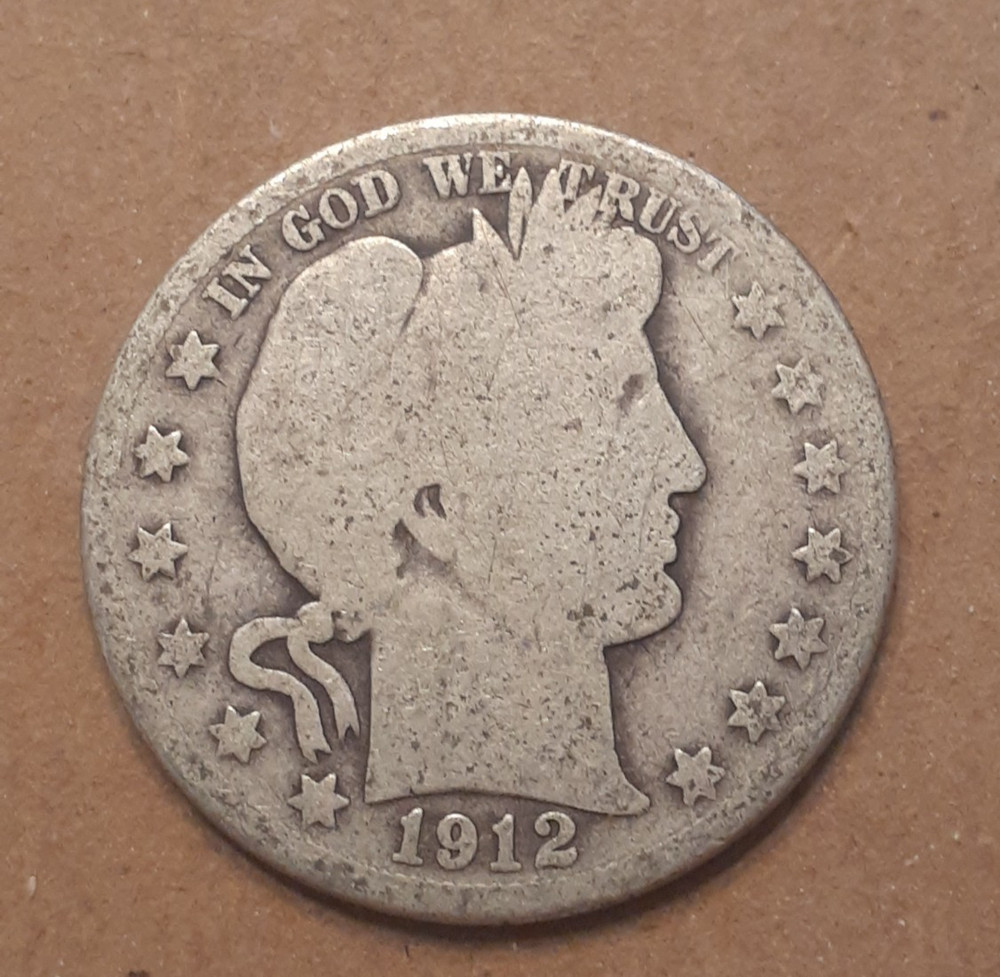 1912 S   BARBER HALF DOLLAR