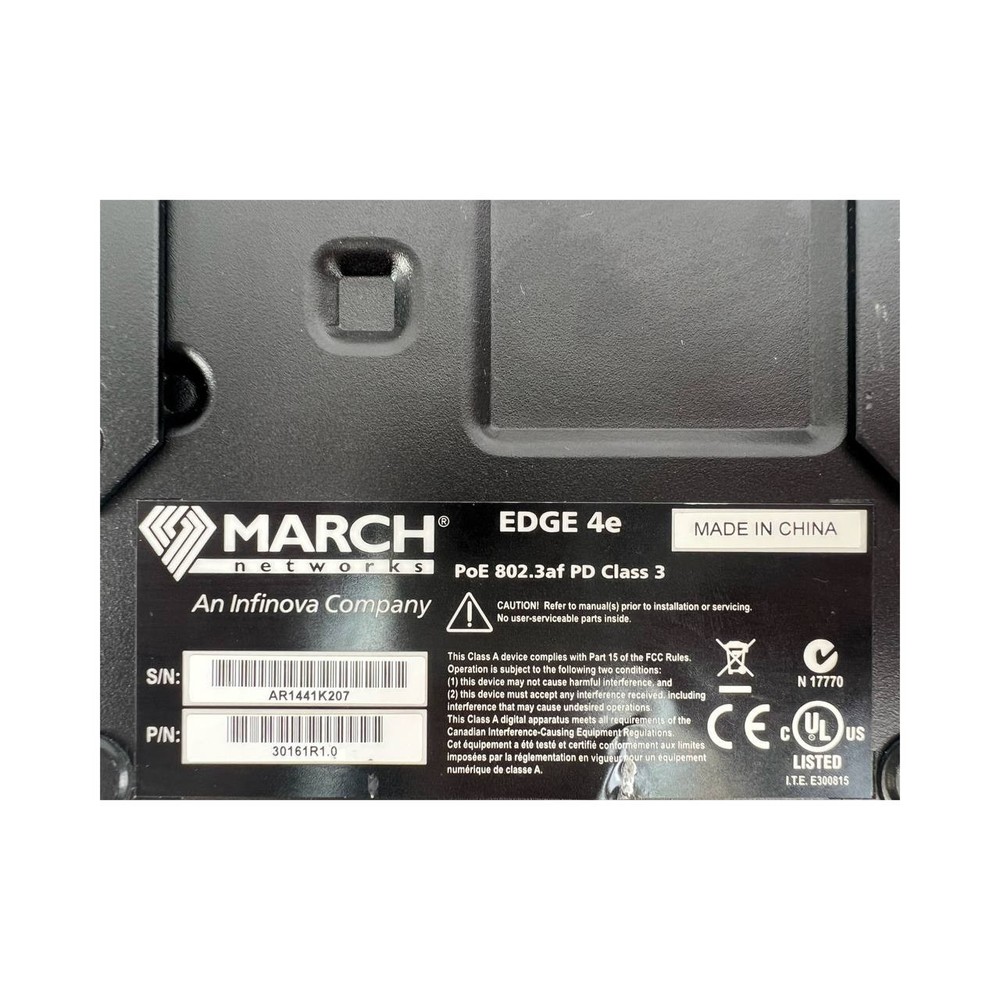 March Networks EDGE 4e NVR 4-Channel PoE Video Encoder - No AC Adapter