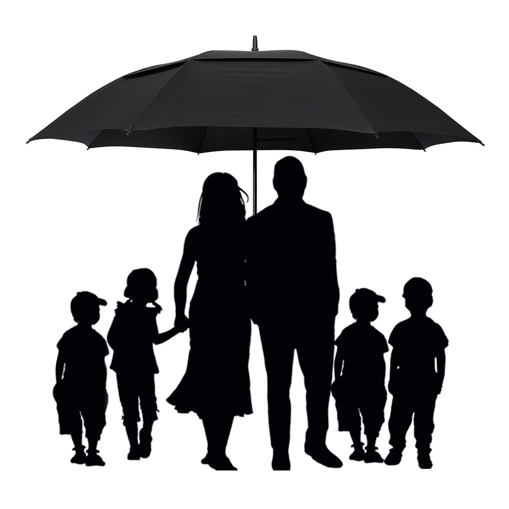 72 Inch Huge Large Oversize Golf Umbrella Automatic Open Double Canopy Windproof