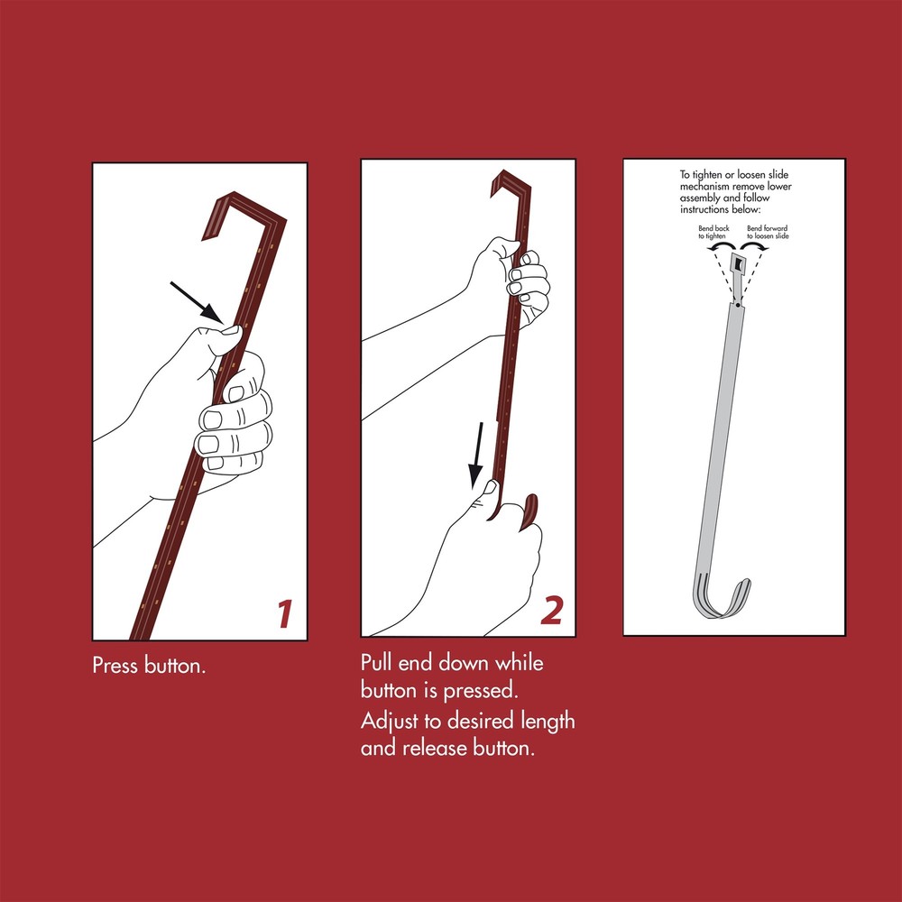 Adapt™ Adjustable Wreath Hanger, Top & Length Adjustable Version - Matte Brown