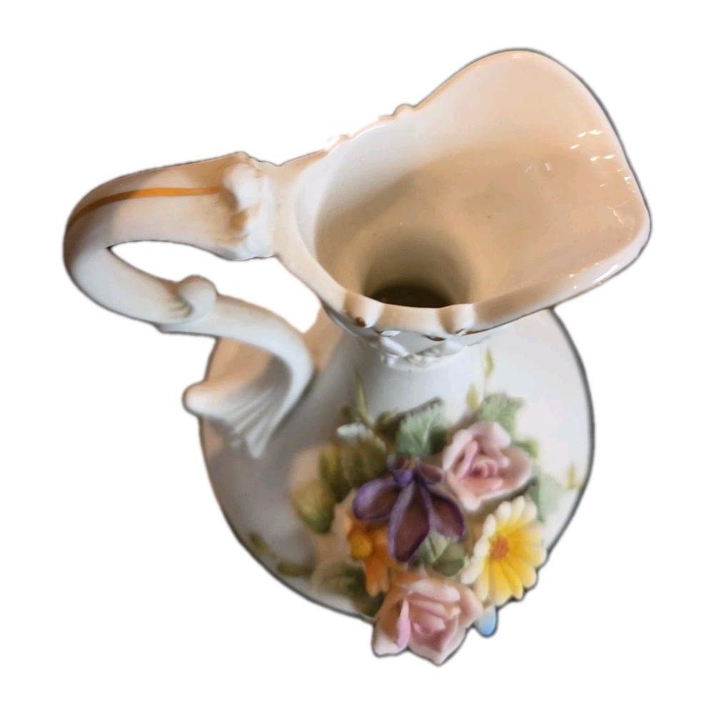 Lefton China Heritage flower 5.5" Pitcher