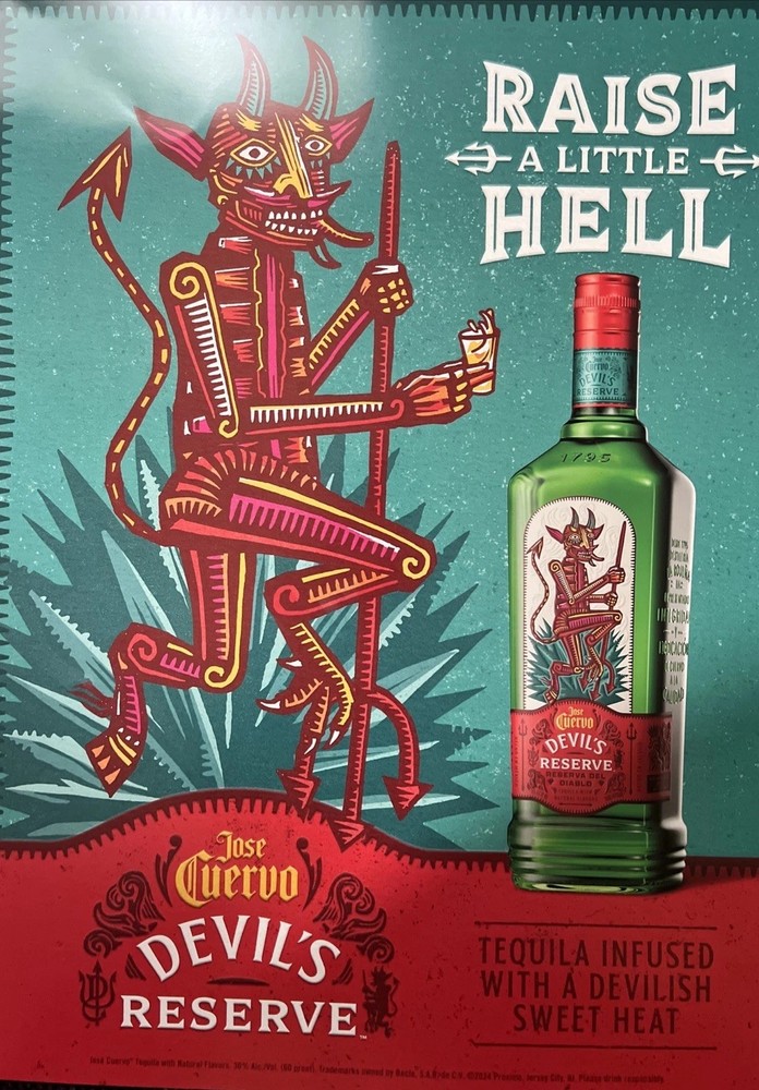 Cuervo Devils Reserve Poster  18 By 24 Inch Double Sided