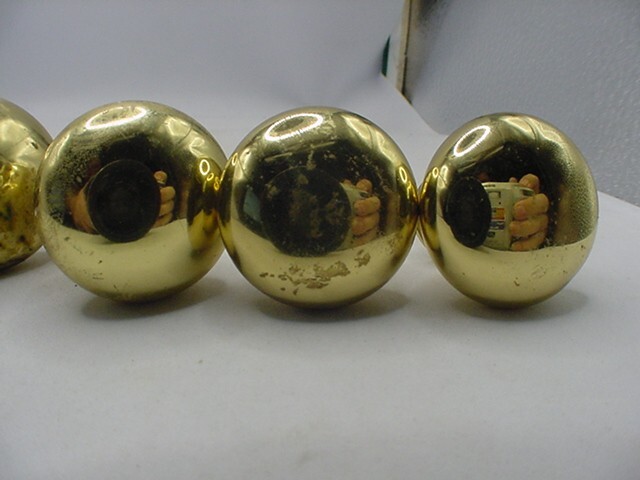 SIX 1" Solid Brass Spun turned knob desk small cabinet pull handle