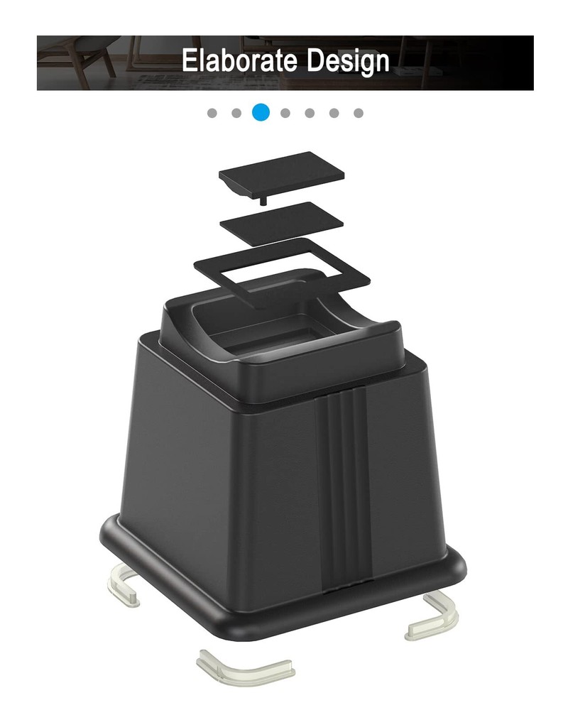 Bed Furniture Risers Elevation in Height 5" Heavy Duty Risers for Both Posts ...