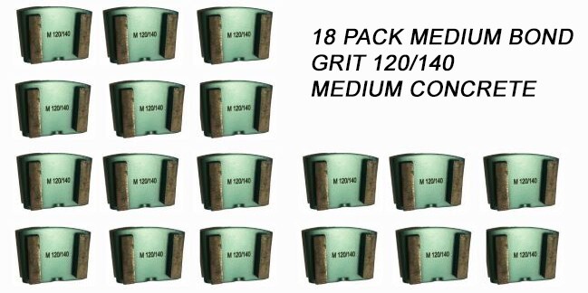 18-Pack! HTC Compatible Diamond Grinding Disc For Medium/Soft Surface, 120/140