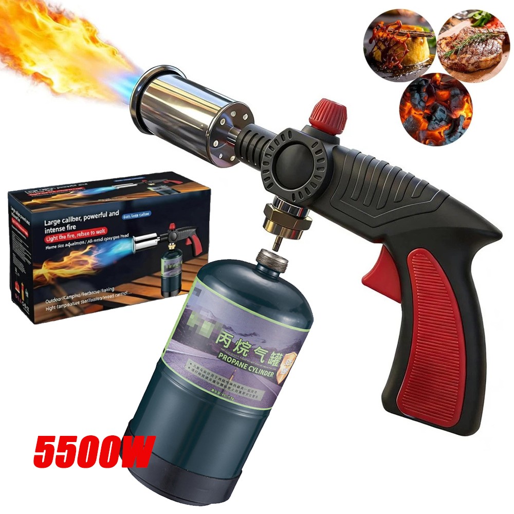 Powerful Kitchen Cooking Grill Propane Torch Searing Charcoal Camp Fire Starter