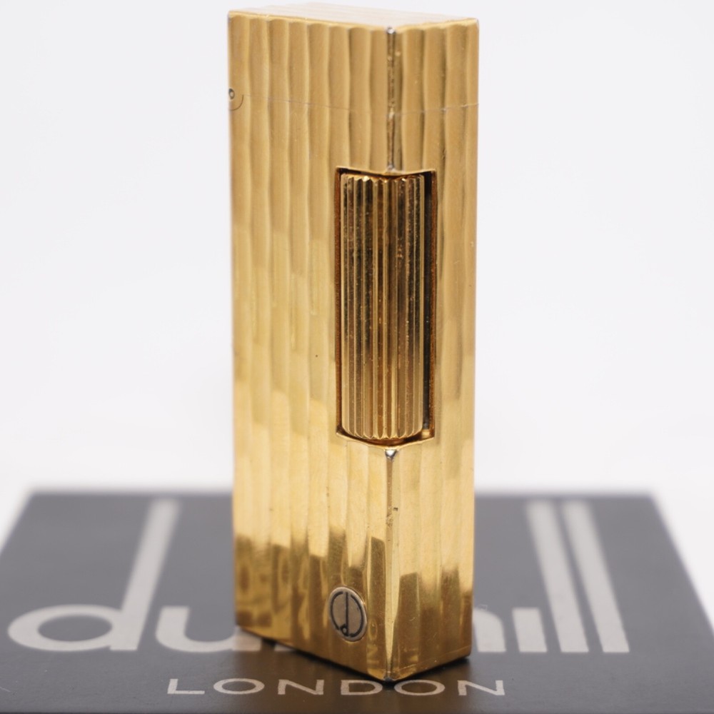 Dunhill Lighter Gold Bambo Pattern-Ultrasonically Cleaned_Working