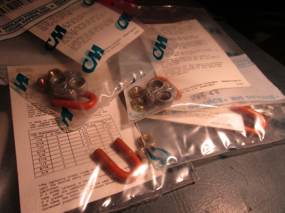 (4) Midland Forge 1/8" Wire Rope Clip # M244
