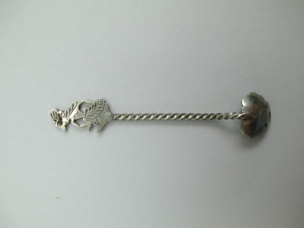 Vintage Mexico 800 Silver Sugar Cube Spoon Aztec Mayan 459F