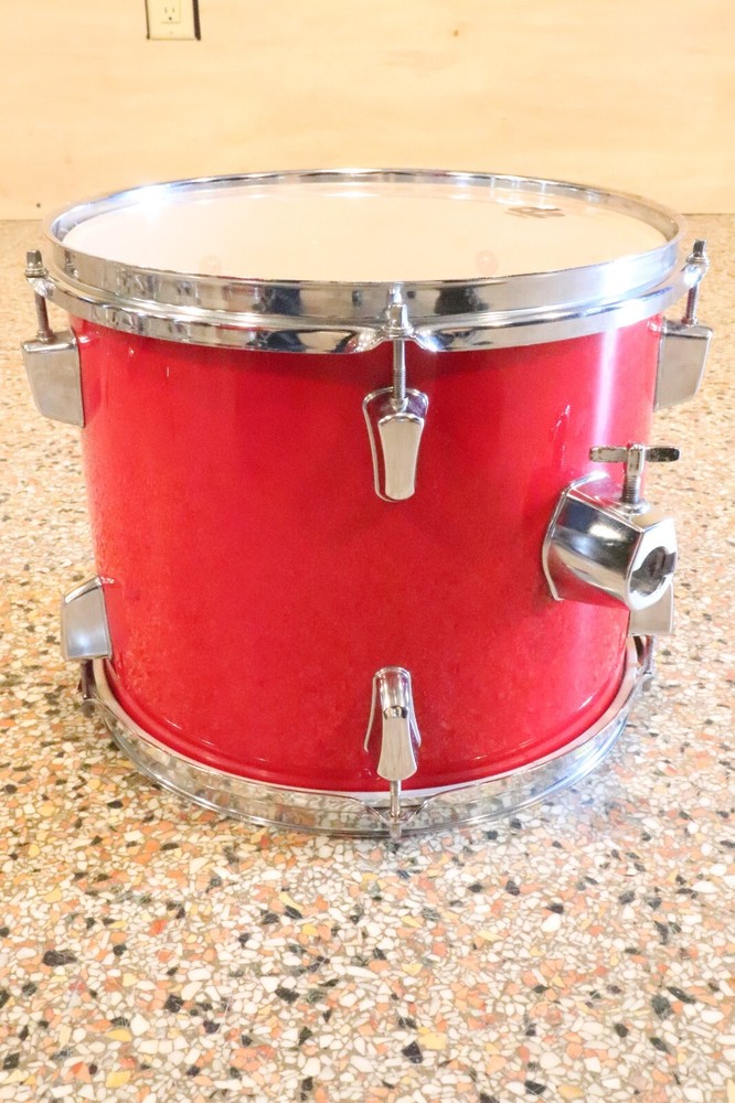 Percussion Plus 10x12 Rack Tom Drum Red Wrap