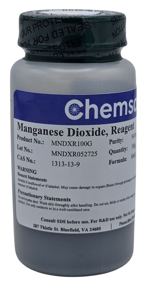 Manganese Dioxide, Reagent, 99.8%, 100g
