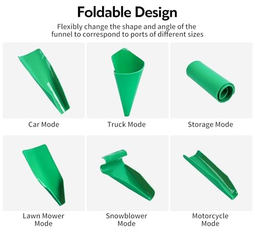 Reusable Flexible Oil Drain Funnel Form a Foldable Bendable Flex Funnel for