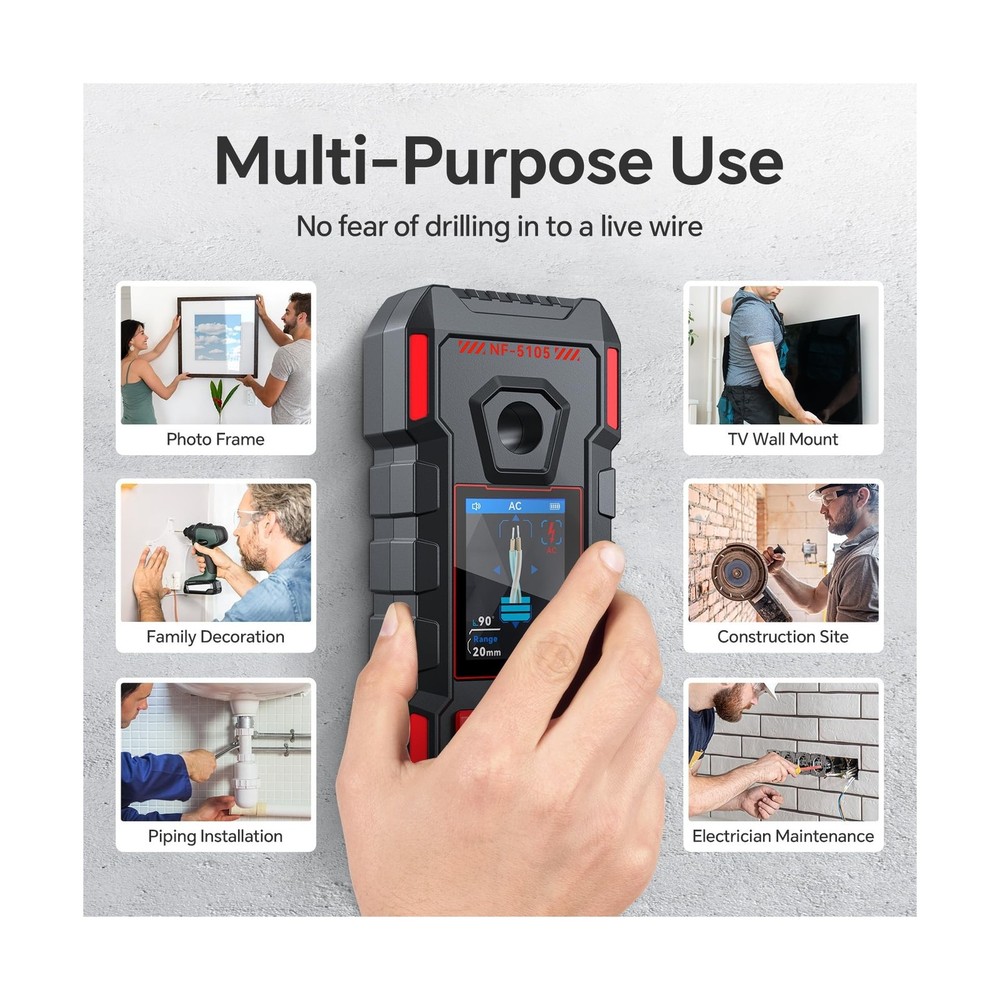 Stud Finder, Rechargeable Stud Finder Wall Scanner with Upgraded In... Fast Ship