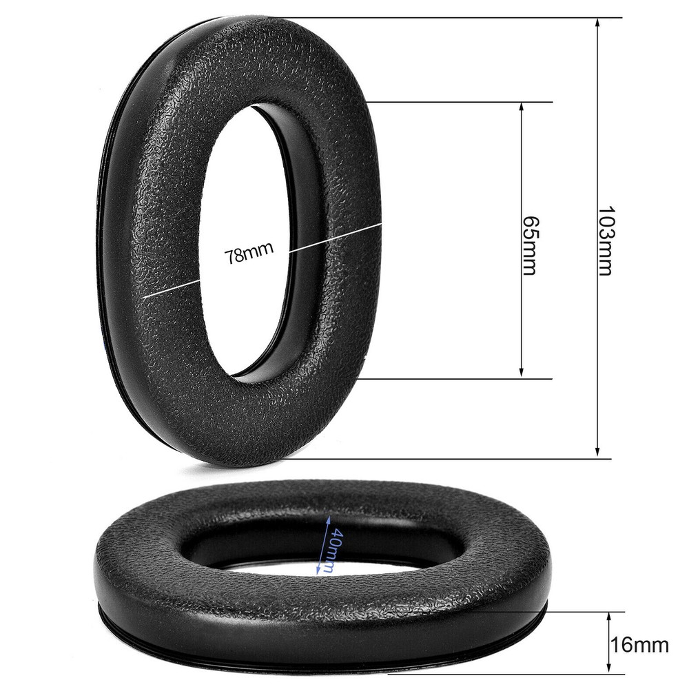 For 3M WorkTunes Connect Hearing Protector 2/4Pcs Replacement Ear Pads Black 1/2