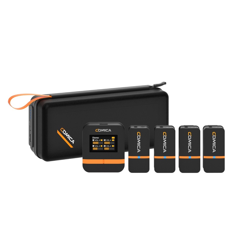 Comica Vimo Q Wireless Lavalier Microphone System w/ 4 Transmitters +1 Receiver