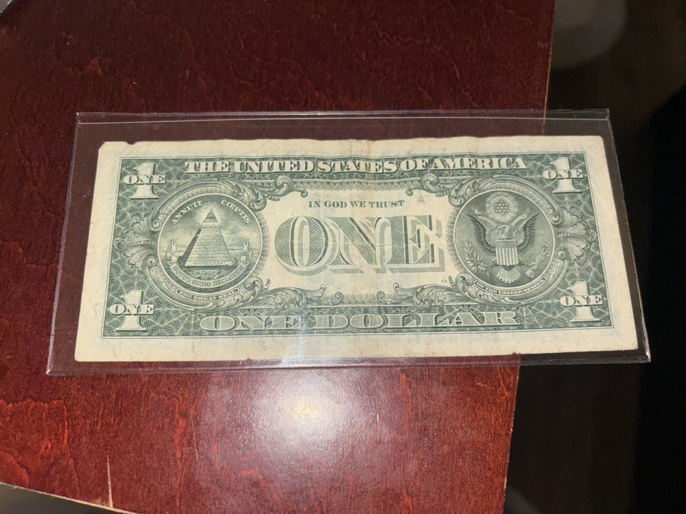 RARE 2017 $1. Dollar Bill Error. Wet Ink Transfer Front And Back. See Though.