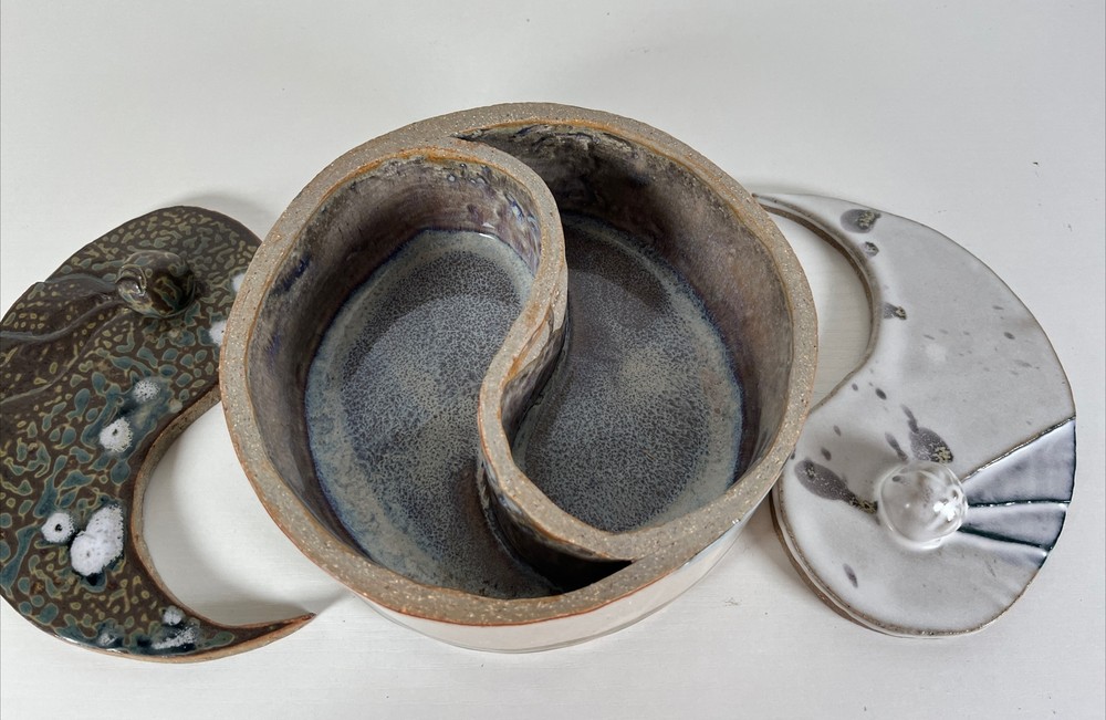 Yin Yang Handmade Pottery Trinket Box