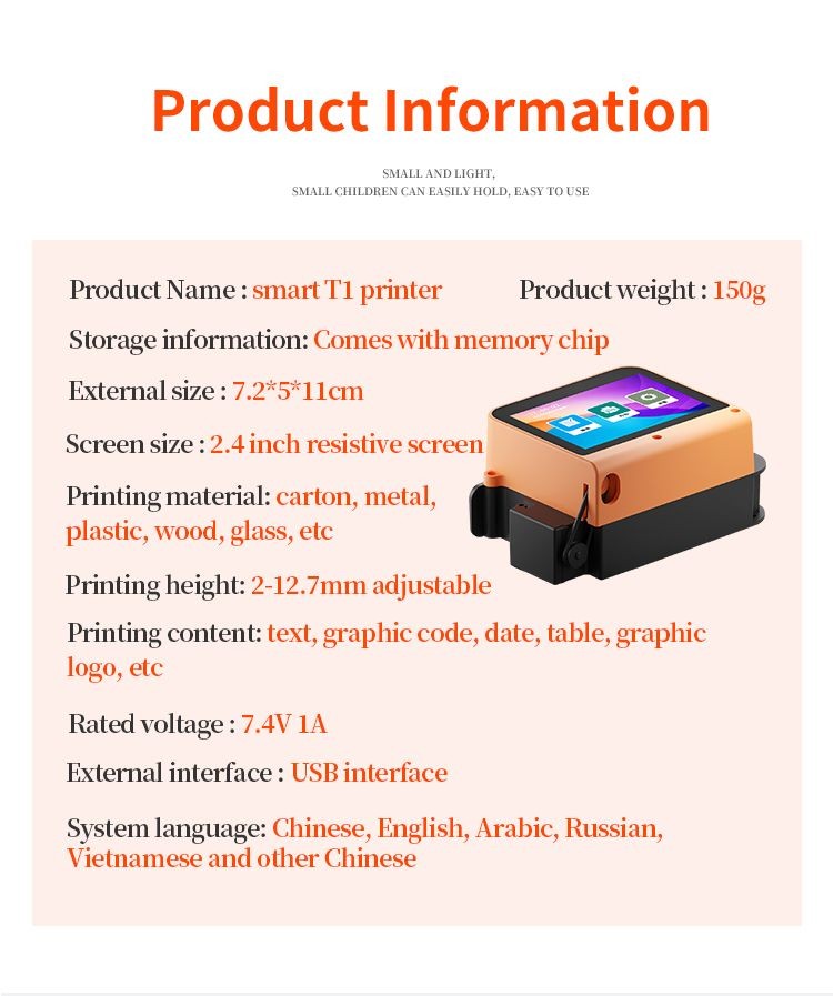 Mini Portable Handheld Inkjet Printer Date Printer