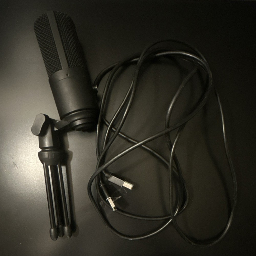 FIFINE USB Computer Microphone Black with Tripod Stand and Volume Control