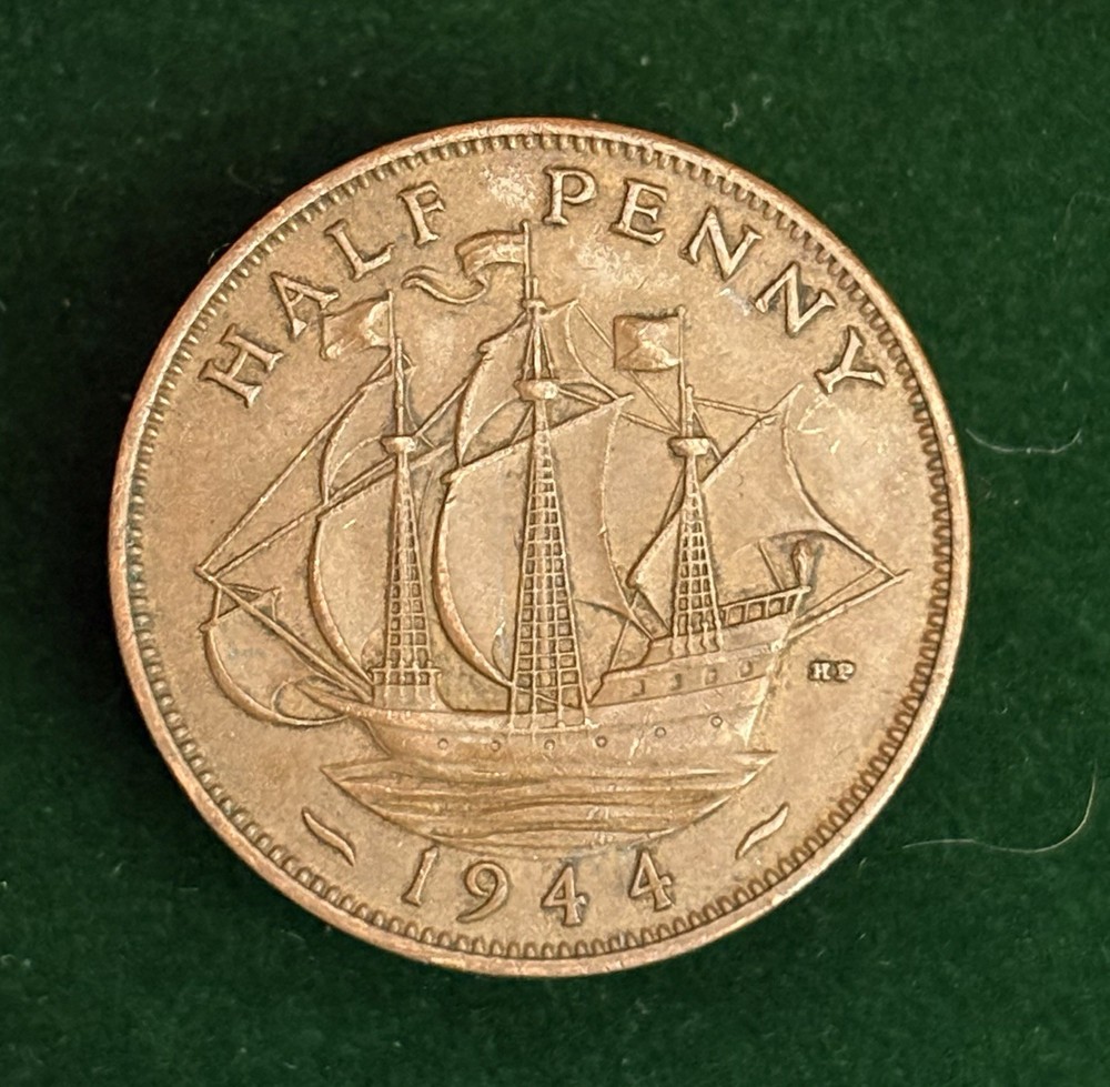 1944 Great Britain Half Penny