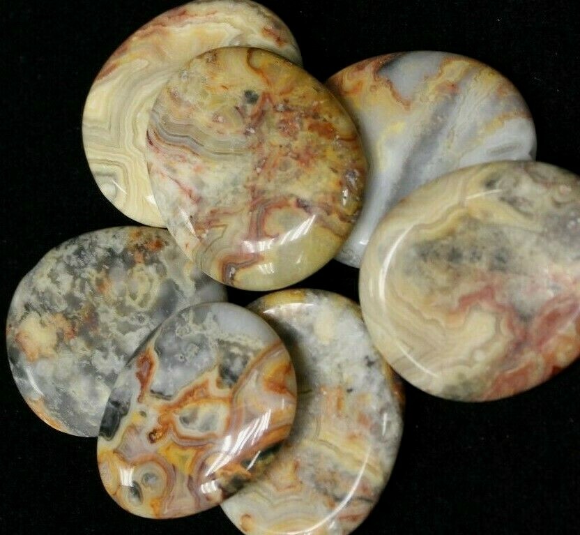 CRAZY LACE AGATE PALMSTONE **METAPHYSICAL**