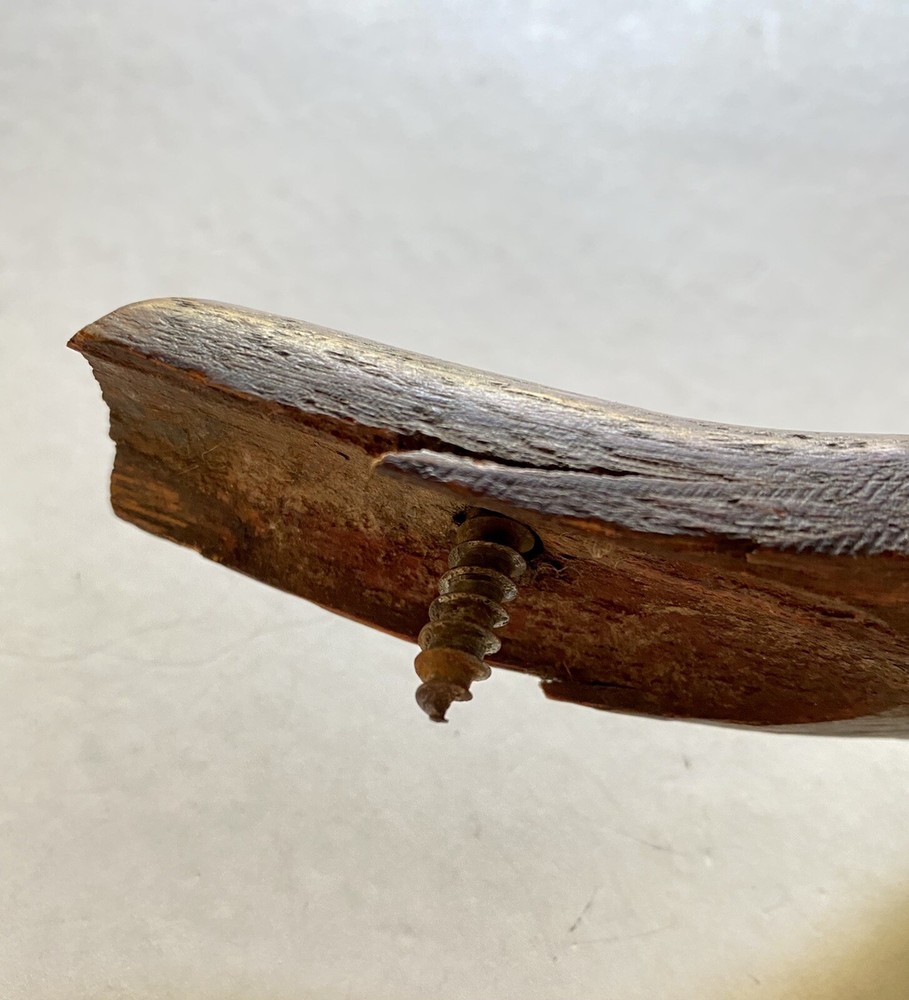 Antique Oak Chair Arm Support Part