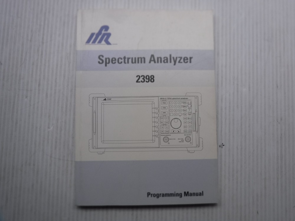 IFR 2398 Spectrum Analyzer Operation Manual Vol. 2