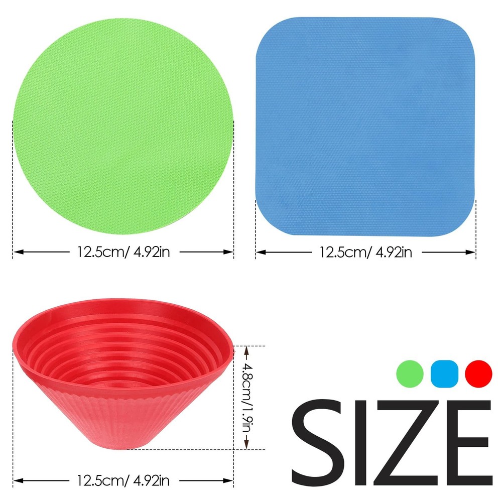 Jar Opener Gripper Pad, 3 Pcs Rubber universal, multi-coloured