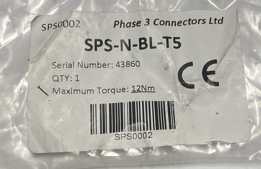 Powersafe Neutral Panel Mount 500A - Source Socket Phase 3 SPS-N-BL-T5