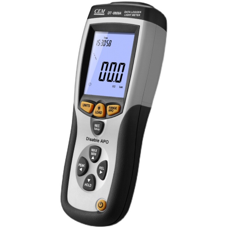 DT-8809A Handheld Light Meter Range 400,000Lux Data Log 99 USB #