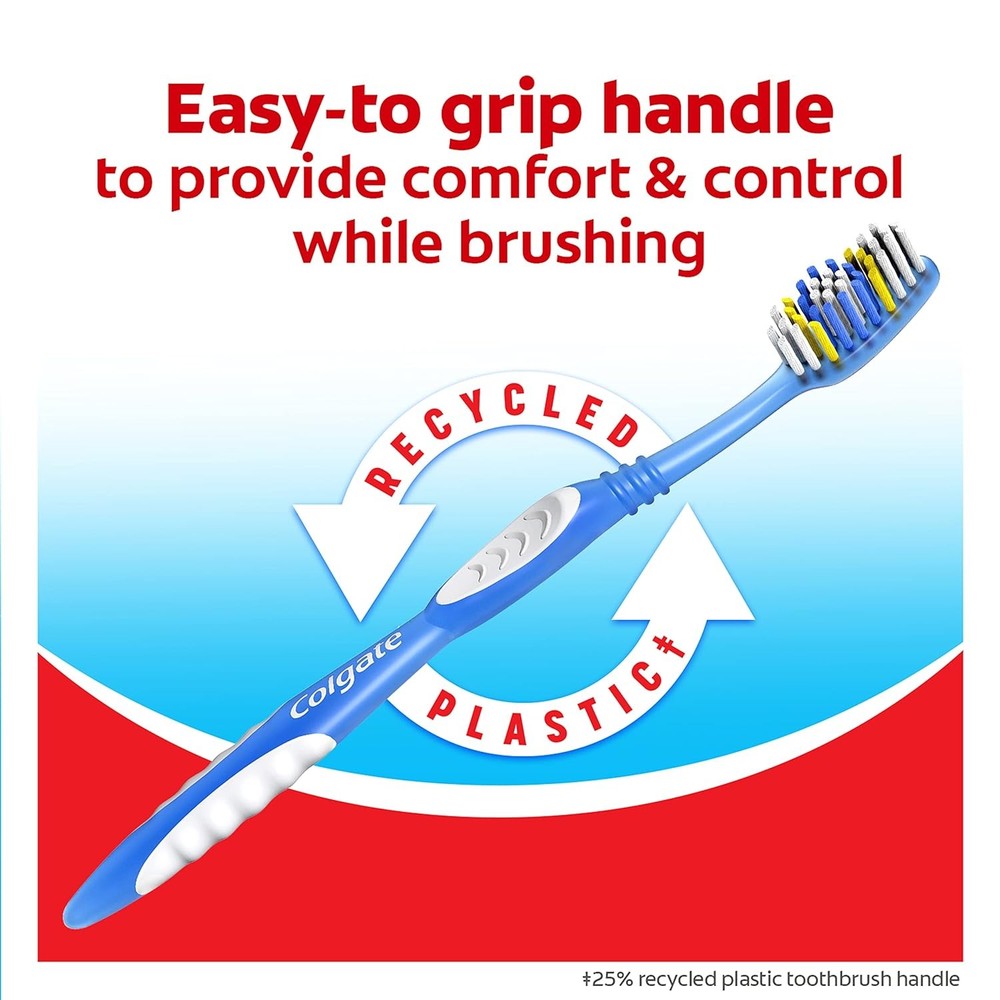 4X Colgate Extra Clean Soft Bulk Toothbrushes for Travel