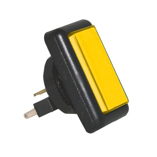 Yellow Pushbutton Rectangular with Microswitch for Video Lottery -77-2000-55
