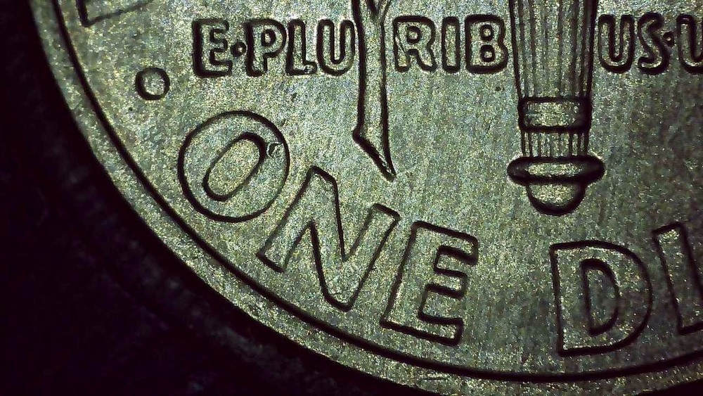 2020 D Dime error toned