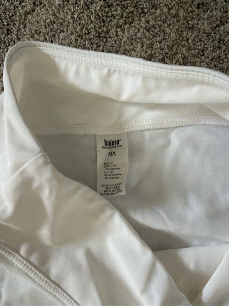 Balera Dance Trunks White Size MA
