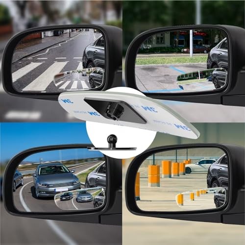 Blind Spot Mirrors 2 Pack, Frameless Side Mirror Blindspot Convex Slender-2pcs