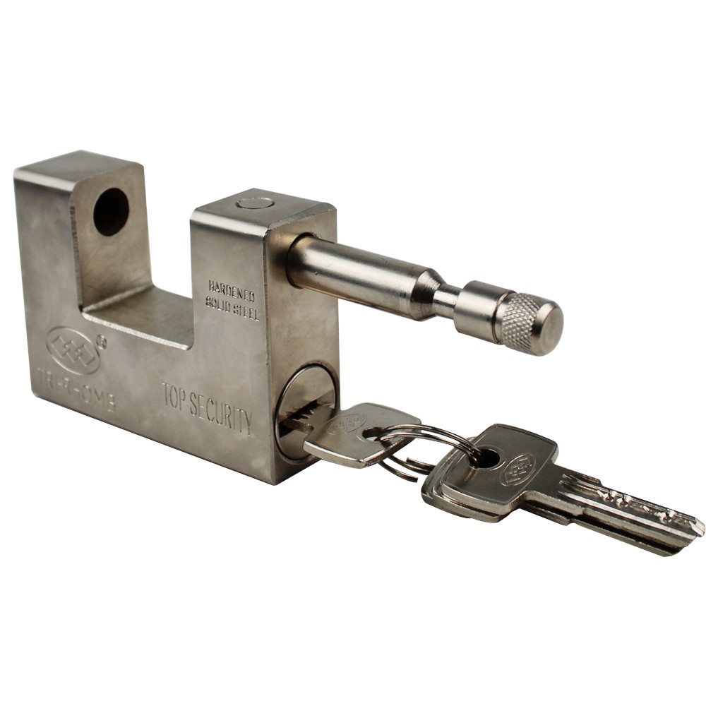 Durable D-Shaped Heavy Duty High Security Padlock 94mm with 5 Key Storage Safe