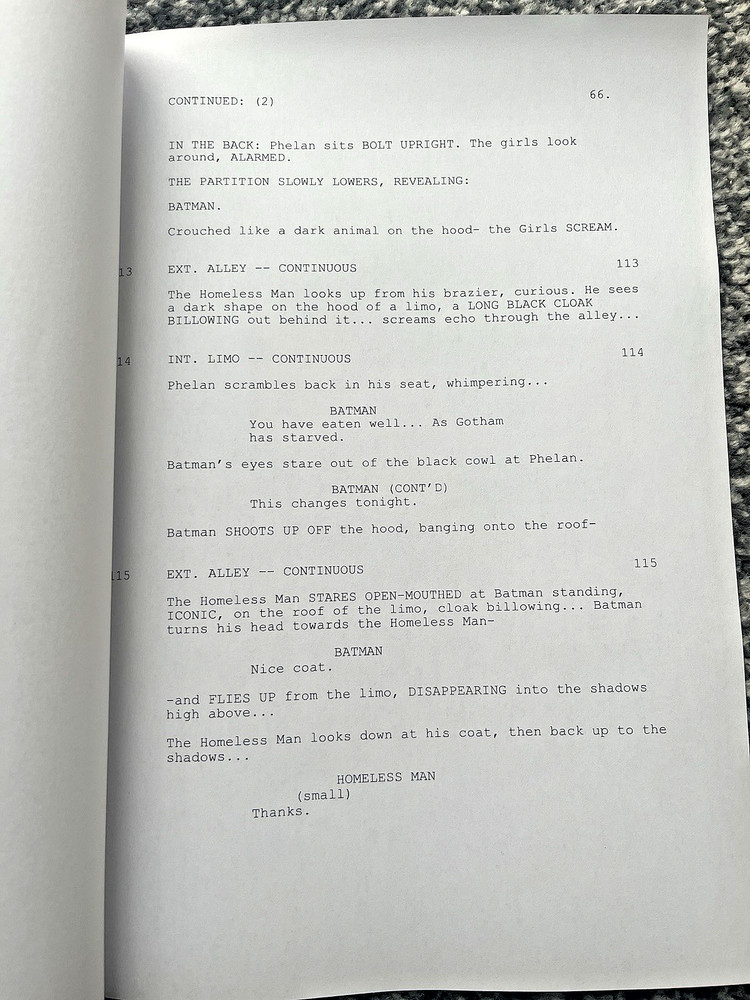 Batman Begins Film Screenplay / Script. Christian Bale, Cillian Murphy.