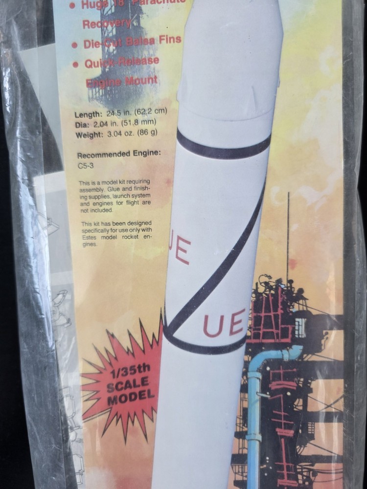 Estes Vintage Model Rocket Jupiter-C #1976