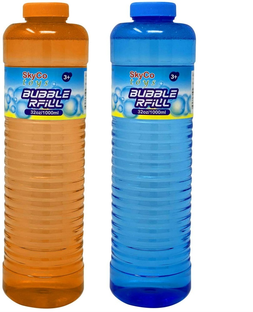 SkyCo Bubble Solution Refill  Pack of 2 Bubble Refills Long-Lasting Bubble