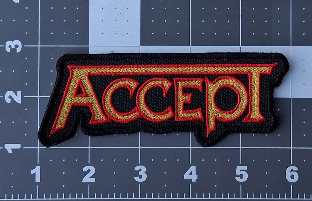 EMBROIDERED ACCEPT HEAVY METAL BAND PATCH