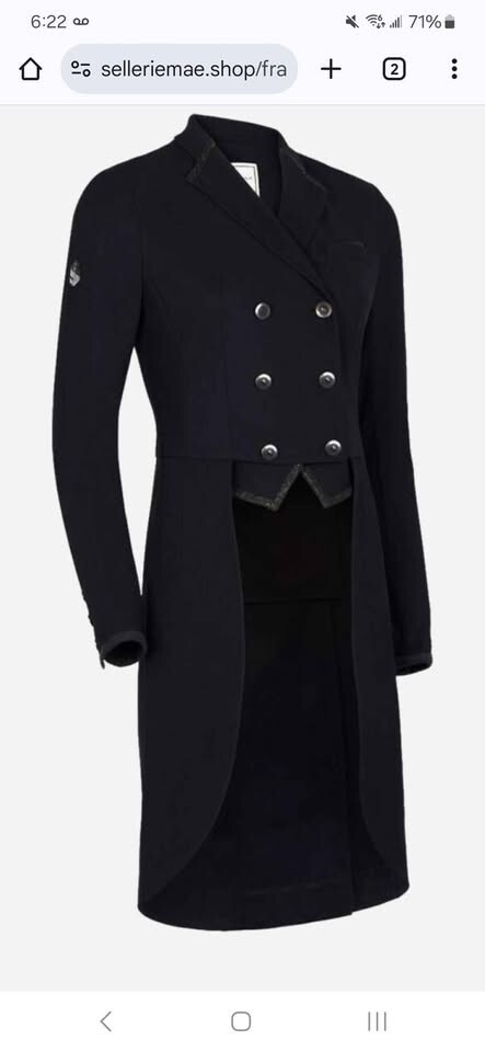 NWT Samshield crystal shadbelly tailcoat, Euro 40. Wow!