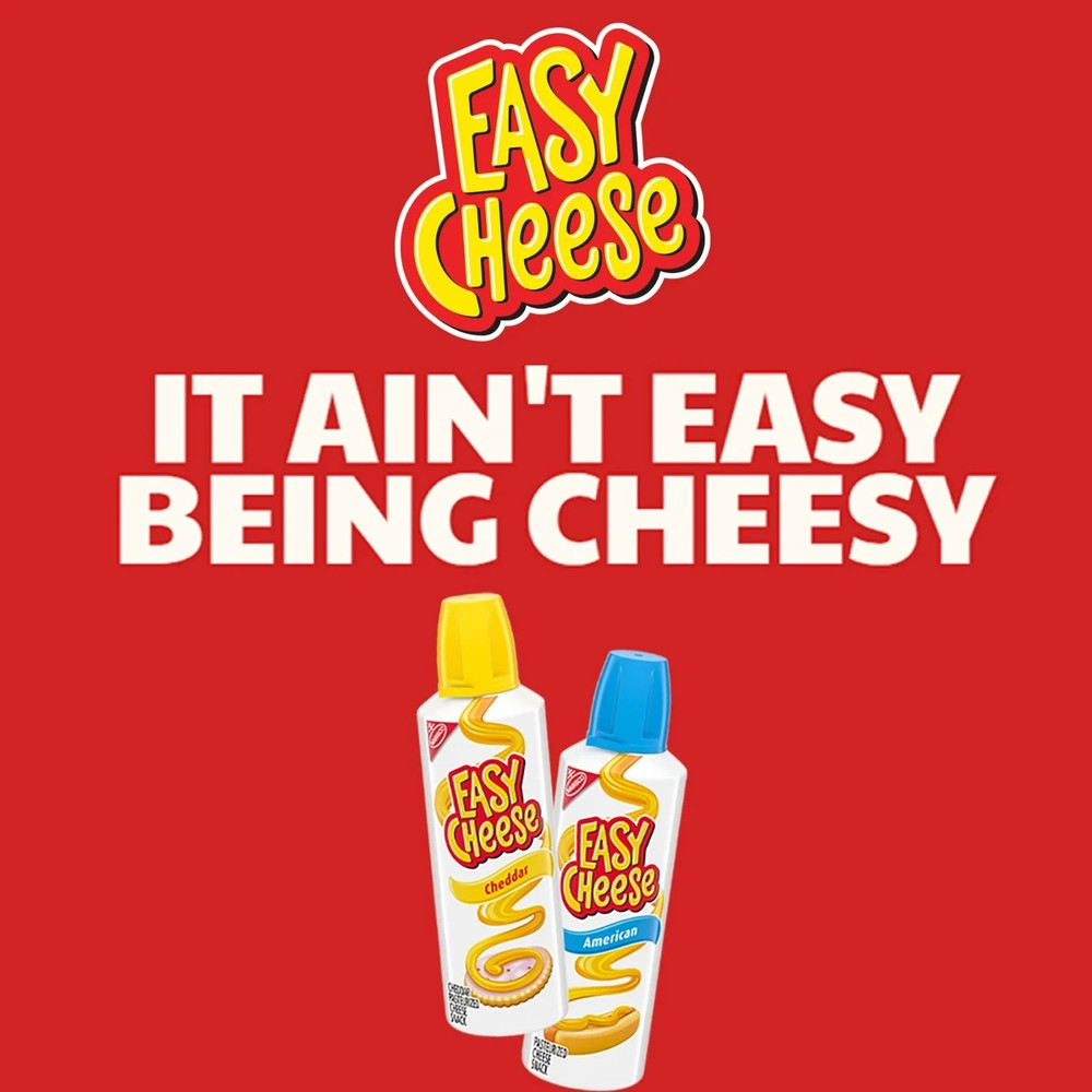 EASY CHEESE Cheddar Cheese Snack, 8 oz