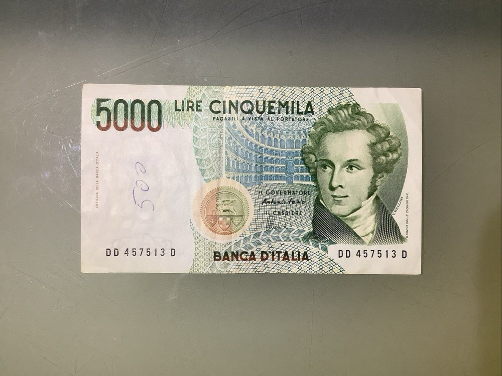 Italy 5000 Lire 1985 Circulated