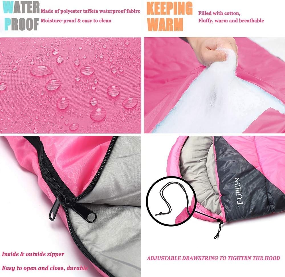 Waterproof Microfiber Sleeping Bag - Versatile for Camping, Hiking & Indoor Use