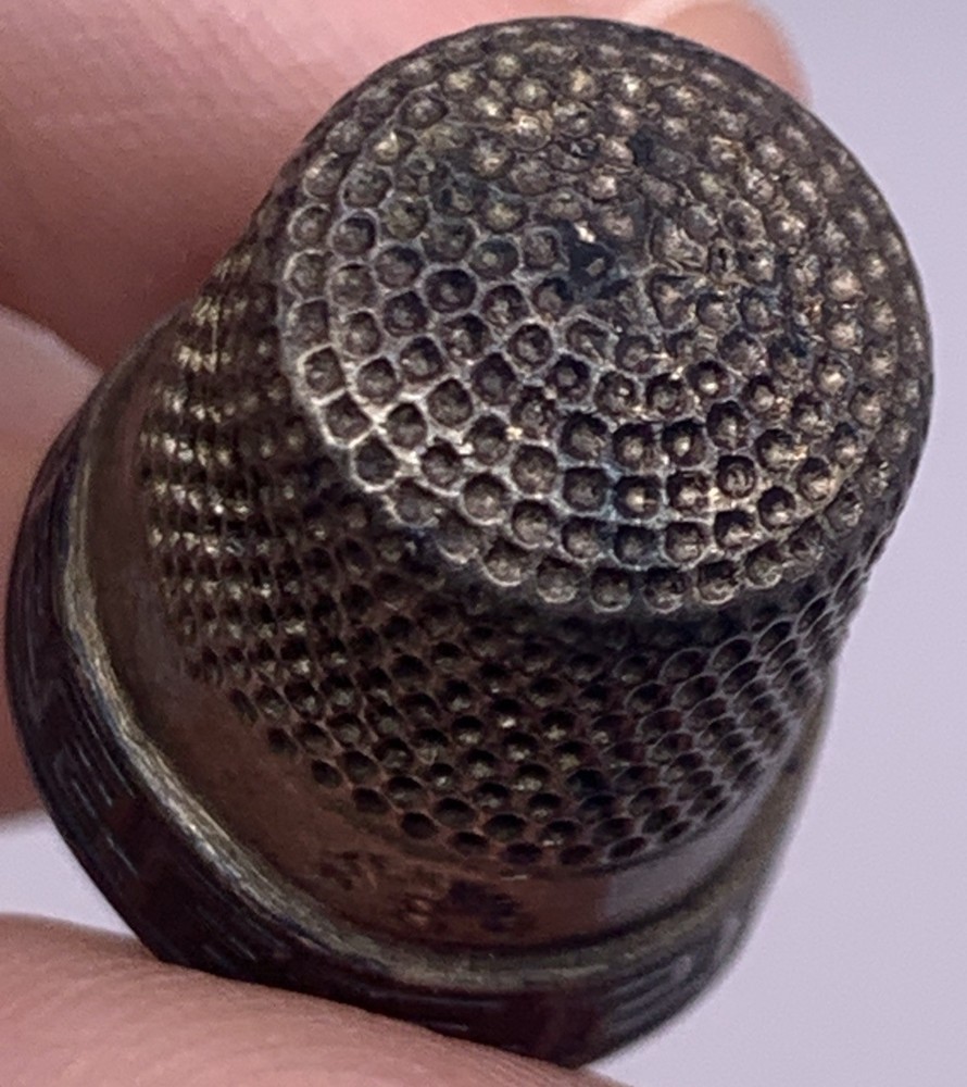 Sterling Silver Greek Key Thimble Size 8